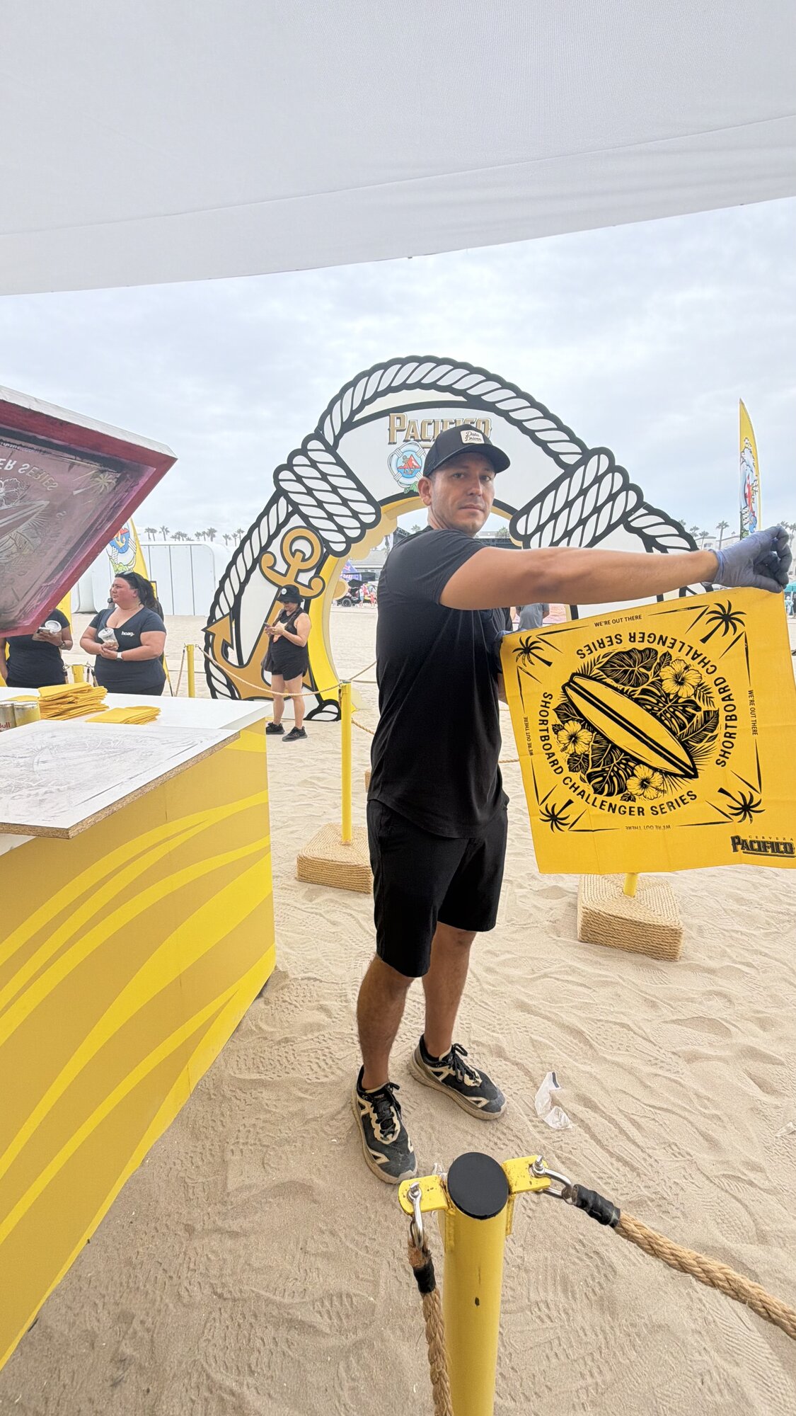 Five Days of Live Screen-Printed Bandanas, Huntington Beach — live printing by Merch Troop