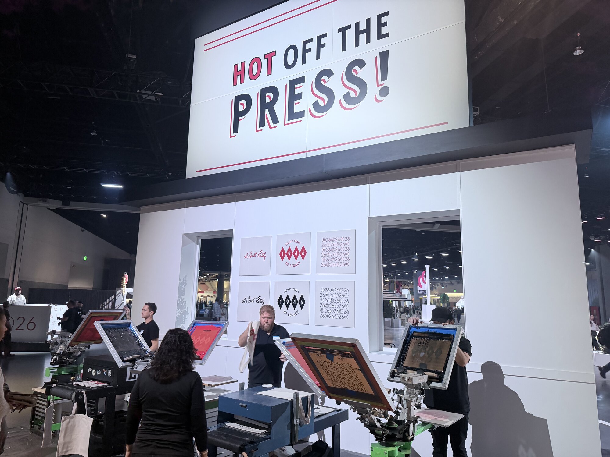 Live Screen-Printed Totes at the San Diego Convention Center — live printing by Merch Troop