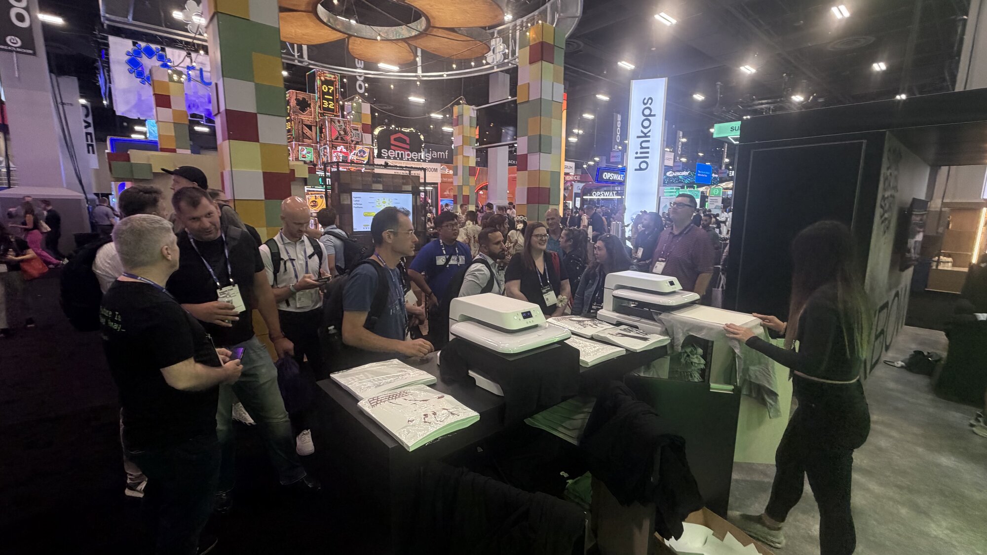 Live Tee Printing at a Three-Day Mandalay Bay Conference — live printing by Merch Troop
